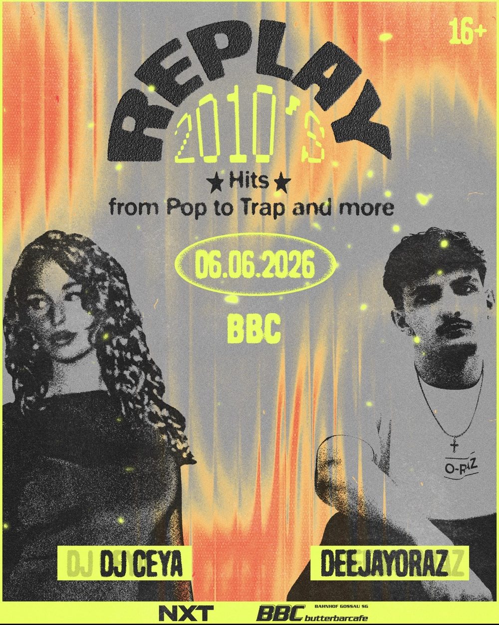 Replay — 2010s Hits, 06.06.2026, BBC Gossau, DJ Ceya & Deejayoraz